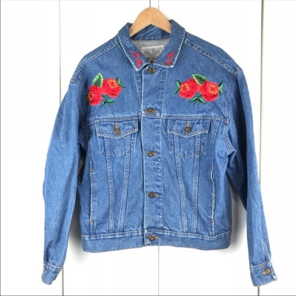 Jake Stuart Vintage Floral Embroidered Jean Jacket - Picture 2 of 8